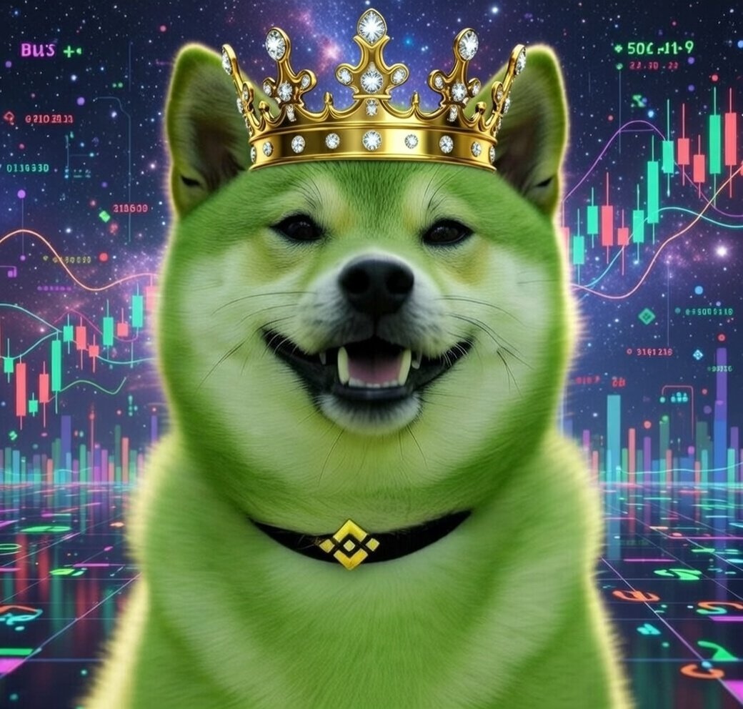 Green crowned Shiba with BSC style vibe